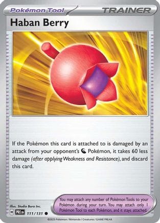 'Pokemon - 'Haban Berry 111/131  SV Prismatic Evolutions - Common