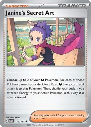 'Pokemon - 'Janine's Secret Art 112/131  SV Prismatic Evolutions - Uncommon