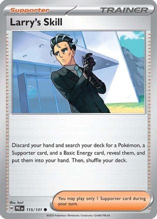 'Pokemon - 'Larry's Skill 115/131  SV Prismatic Evolutions - Common