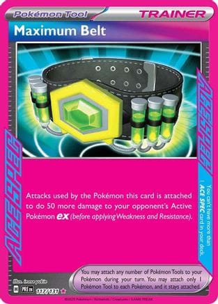 'Pokemon - 'Maximum Belt 117/131  - Holofoil SV Prismatic Evolutions - ACE SPEC Rare