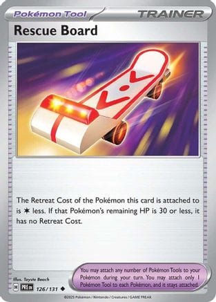 'Pokemon - 'Rescue Board 126/131  SV Prismatic Evolutions - Uncommon