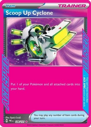 'Pokemon - 'Scoop Up Cyclone 128/131  - Holofoil SV Prismatic Evolutions - ACE SPEC Rare