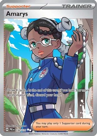 'Pokemon - 'Amarys 132/131  - Holofoil SV Prismatic Evolutions - Ultra Rare
