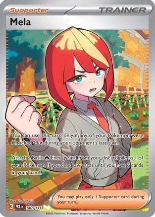 'Pokemon - 'Mela 140/131  - Holofoil SV Prismatic Evolutions - Ultra Rare