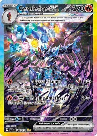 'Pokemon - 'Ceruledge ex 147/131  - Holofoil SV Prismatic Evolutions - Special Illustration Rare