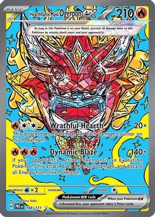 'Pokemon - 'Hearthflame Mask Ogerpon ex 148/131  - Holofoil SV Prismatic Evolutions - Special Illustration Rare