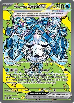 'Pokemon - 'Wellspring Mask Ogerpon ex 152/131  - Holofoil SV Prismatic Evolutions - Special Illustration Rare