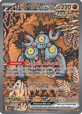 'Pokemon - 'Sandy Shocks ex 159/131  - Holofoil SV Prismatic Evolutions - Special Illustration Rare