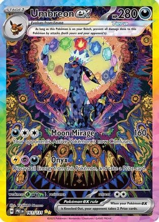 'Pokemon - 'Umbreon ex 161/131  - Holofoil SV Prismatic Evolutions - Special Illustration Rare