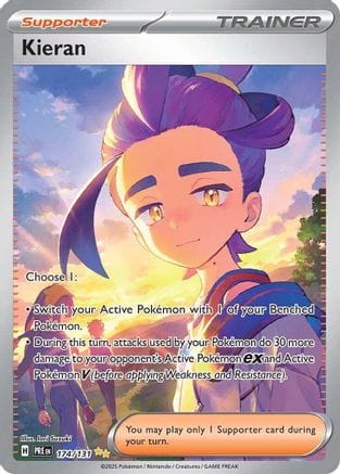 'Pokemon - 'Kieran 174/131  - Holofoil SV Prismatic Evolutions - Special Illustration Rare