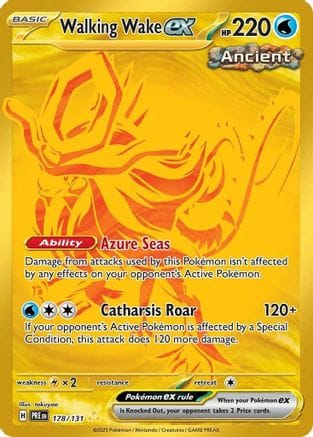 'Pokemon - 'Walking Wake ex 178/131  - Holofoil SV Prismatic Evolutions - Hyper Rare