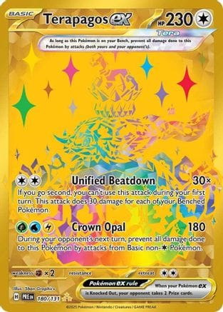 'Pokemon - 'Terapagos ex 180/131  - Holofoil SV Prismatic Evolutions - Hyper Rare