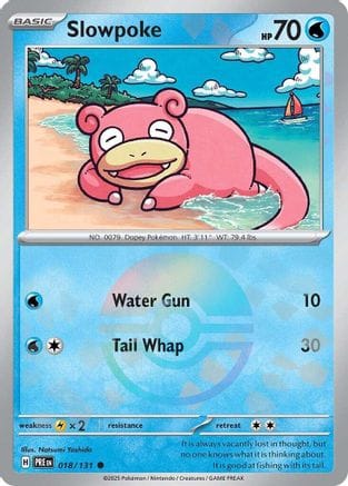 'Pokemon - 'Slowpoke (Poke Ball Pattern) 018/131  - Holofoil SV Prismatic Evolutions - Common