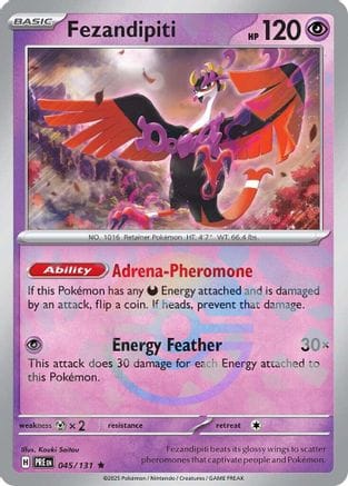 'Pokemon - 'Fezandipiti (Poke Ball Pattern) 045/131  - Holofoil SV Prismatic Evolutions - Rare