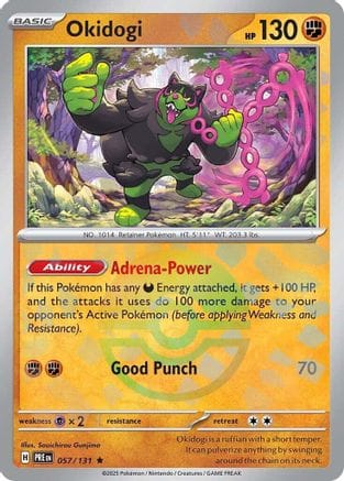 'Pokemon - 'Okidogi (Poke Ball Pattern) 057/131  - Holofoil SV Prismatic Evolutions - Rare