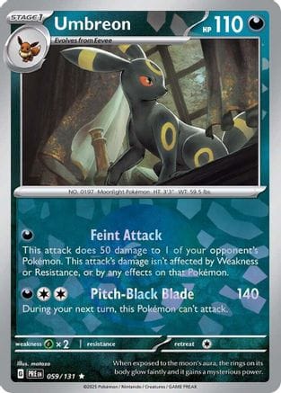 'Pokemon - 'Umbreon (Poke Ball Pattern) 059/131  - Holofoil SV Prismatic Evolutions - Rare