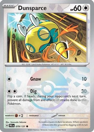 'Pokemon - 'Dunsparce (Poke Ball Pattern) 079/131  - Holofoil SV Prismatic Evolutions - Common
