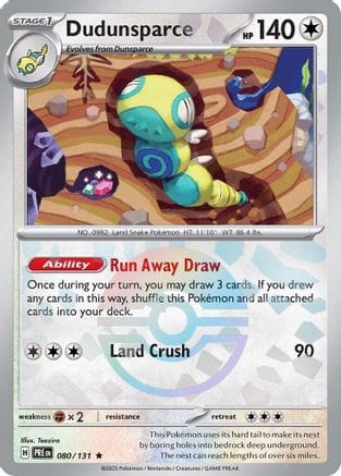 'Pokemon - 'Dudunsparce (Poke Ball Pattern) 080/131  - Holofoil SV Prismatic Evolutions - Rare