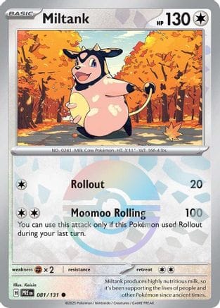 'Pokemon - 'Miltank (Poke Ball Pattern) 081/131  - Holofoil SV Prismatic Evolutions - Common