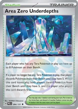 'Pokemon - 'Area Zero Underdepths (Poke Ball Pattern) 094/131  - Holofoil SV Prismatic Evolutions - Uncommon