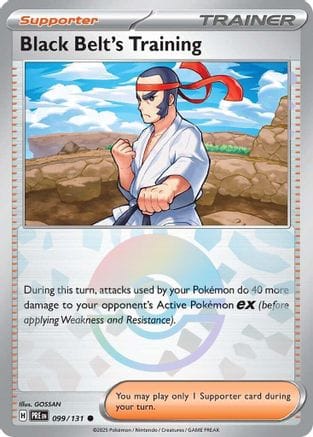 'Pokemon - 'Black Belt's Training 099/131  - Holofoil SV Prismatic Evolutions - Common