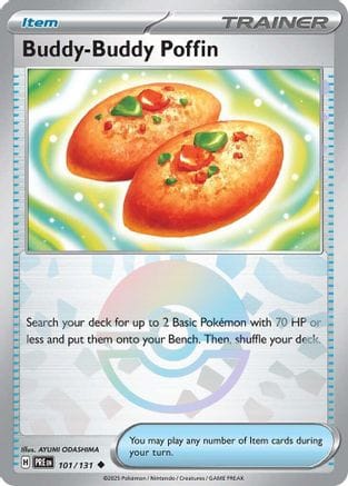 'Pokemon - 'Buddy-Buddy Poffin (Poke Ball Pattern) 101/131  - Holofoil SV Prismatic Evolutions - Uncommon