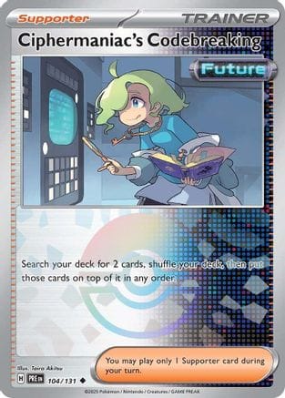 'Pokemon - 'Ciphermaniac's Codebreaking (Poke Ball Pattern) 104/131  - Holofoil SV Prismatic Evolutions - Uncommon