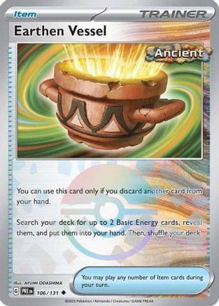 'Pokemon - 'Earthen Vessel (Poke Ball Pattern) 106/131  - Holofoil SV Prismatic Evolutions - Uncommon