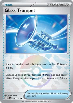 'Pokemon - 'Glass Trumpet (Poke Ball Pattern) 110/131  - Holofoil SV Prismatic Evolutions - Uncommon