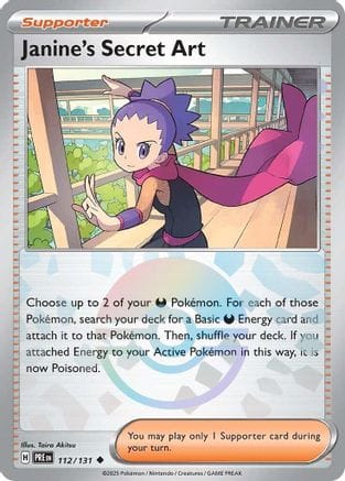 'Pokemon - 'Janine's Secret Art 112/131  - Holofoil SV Prismatic Evolutions - Uncommon