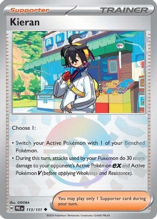 'Pokemon - 'Kieran 113/131  - Holofoil SV Prismatic Evolutions - Uncommon