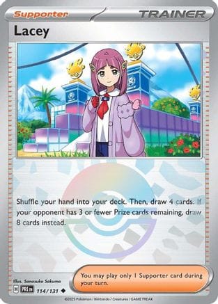 'Pokemon - 'Lacey 114/131  - Holofoil SV Prismatic Evolutions - Uncommon