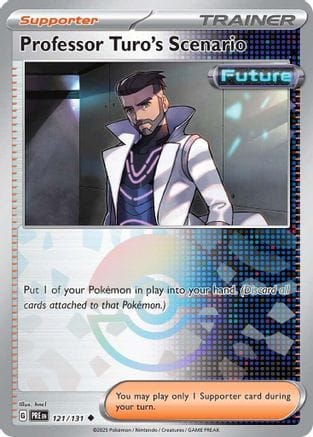 'Pokemon - 'Professor Turo's Scenario (Poke Ball Pattern) 121/131  - Holofoil SV Prismatic Evolutions - Uncommon