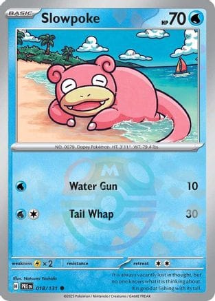 'Pokemon - 'Slowpoke (Master Ball Pattern) 018/131  - Holofoil SV Prismatic Evolutions - Common