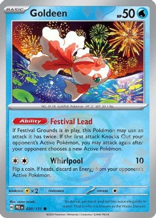 'Pokemon - 'Goldeen (Master Ball Pattern) 020/131  - Holofoil SV Prismatic Evolutions - Common