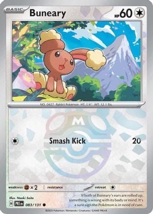 'Pokemon - 'Buneary (Master Ball Pattern) 083/131  - Holofoil SV Prismatic Evolutions - Common