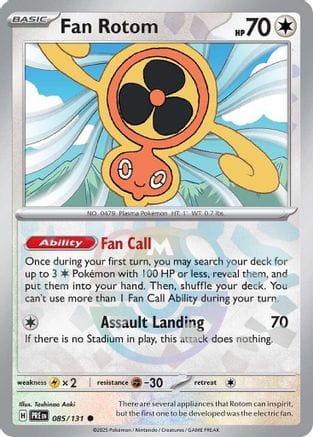 'Pokemon - 'Fan Rotom (Master Ball Pattern) 085/131  - Holofoil SV Prismatic Evolutions - Common