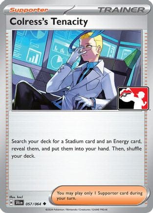'Pokemon - 'Colress's Tenacity 057/064  - Holofoil Prize Pack Series Cards - Uncommon