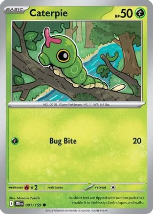 'Pokemon - 'Caterpie 001/159  SV09 Journey Together - Common