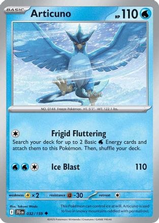 'Pokemon - 'Articuno 032/159  SV09 Journey Together - Uncommon