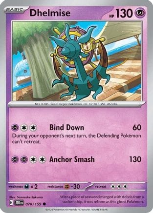 'Pokemon - 'Dhelmise 070/159  SV09 Journey Together - Common