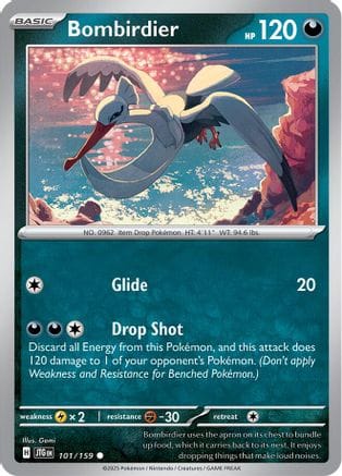 'Pokemon - 'Bombirdier 101/159  SV09 Journey Together - Common