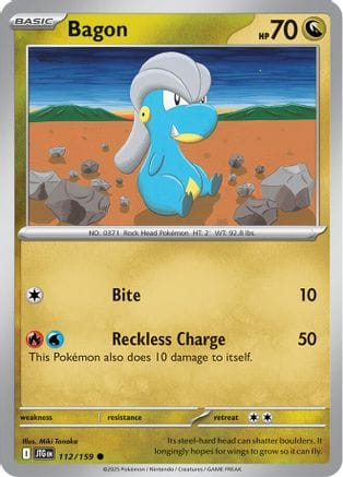 'Pokemon - 'Bagon 112/159  SV09 Journey Together - Common