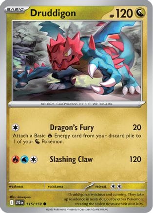 'Pokemon - 'Druddigon 115/159  SV09 Journey Together - Common
