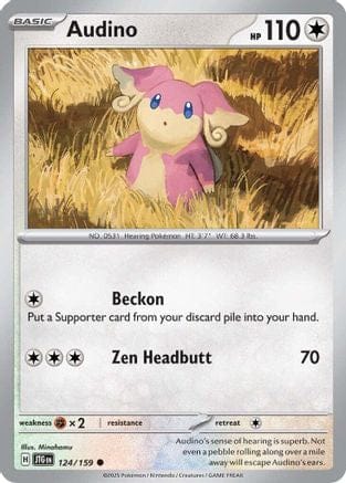 'Pokemon - 'Audino 124/159  SV09 Journey Together - Common