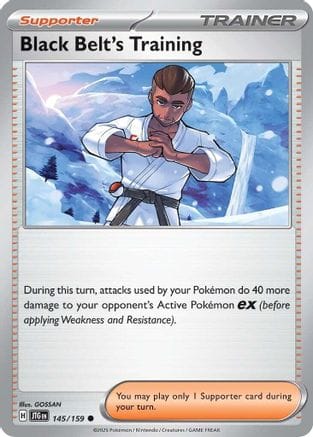 'Pokemon - 'Black Belt's Training 145/159  SV09 Journey Together - Common