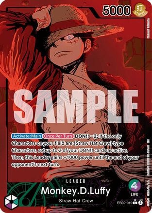 Monkey.D.Luffy (010) (Alternate Art) (EB02-010) - Extra Booster: Anime 25th Collection Foil