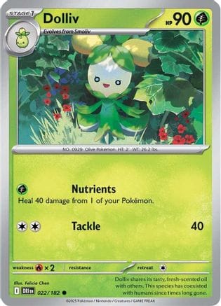 'Pokemon - 'Dolliv 022/182  SV10 Destined Rivals - Common