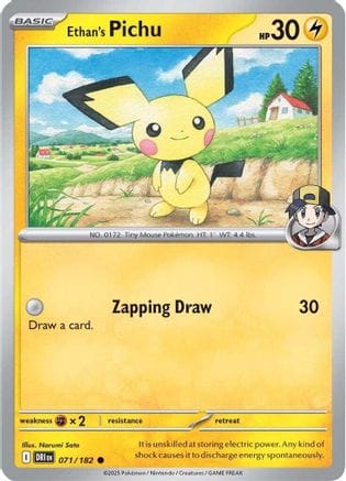 'Pokemon - 'Ethan's Pichu 071/182  SV10 Destined Rivals - Common