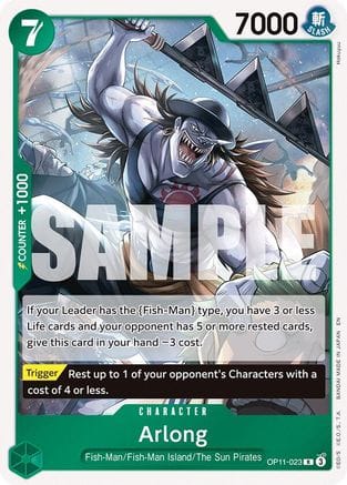 Arlong (OP11-023) - A Fist of Divine Speed Foil